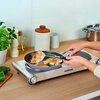 Cusimax 1800W Electric Double Hot Plate, Portable Burner for cooking, Electric Infrared Stove, Silver CMIP-B180S